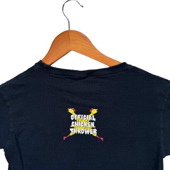 Official Svengoolie MeTV Horror Show Promo T Shirt Chicken Thrower Women's sz S - Picture 4 of 4